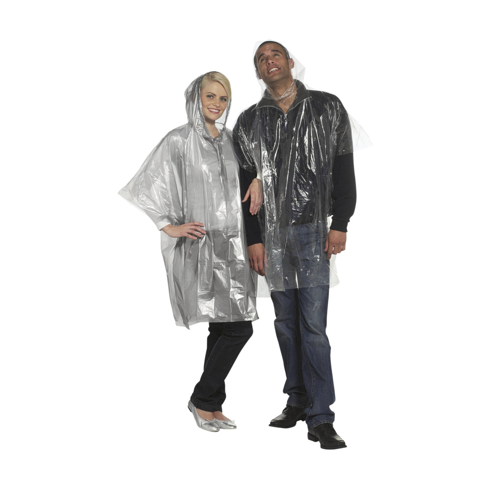 Logo trade corporate gifts image of: Clear poncho/raincoat